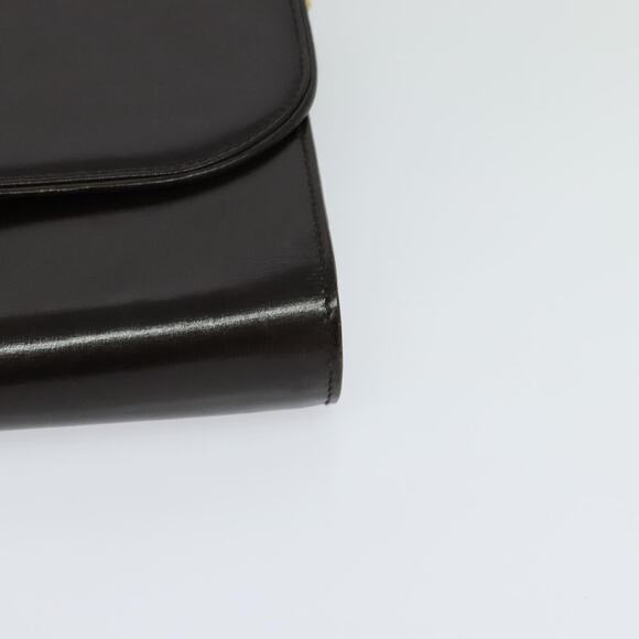 GUCCI Shoulder Bag Leather Brown Gold Silver - Picture 11 of 16